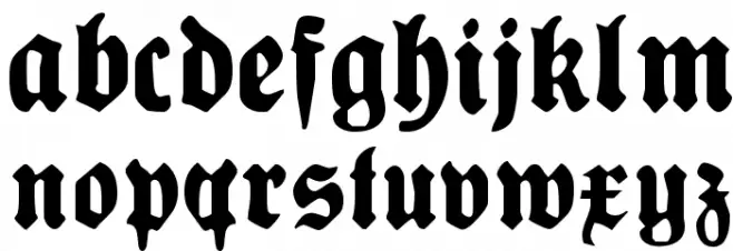 Plakat-Fraktur Black फ़ॉन्ट लोअरकेस