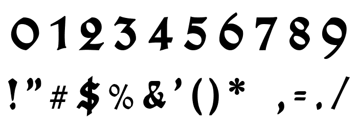 Plakat-FrakturUNZ1L Italic Font OTHER CHARS