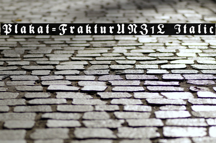 Plakat-FrakturUNZ1L Italic Font examples