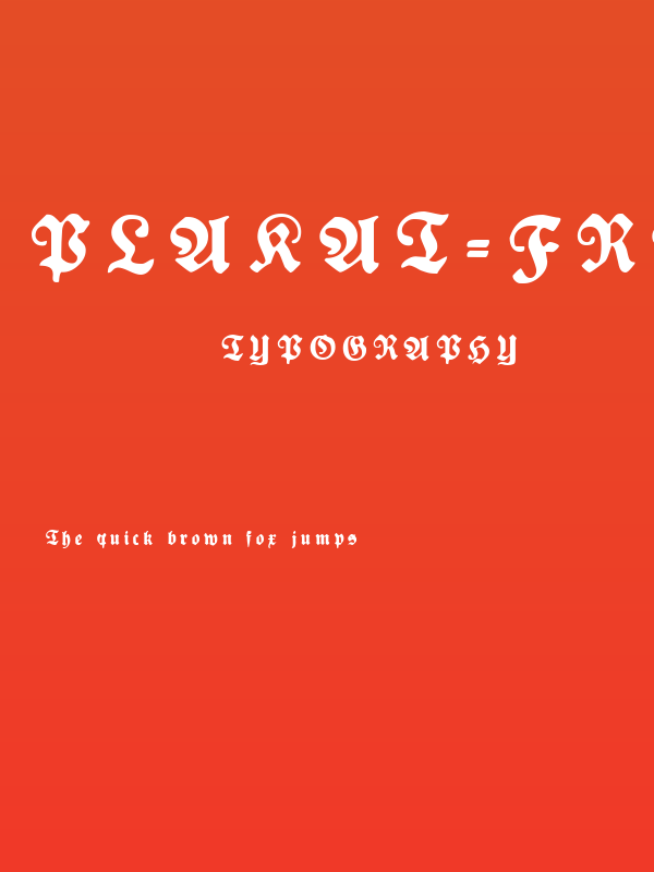 Plakat-FrakturUNZ1L Italic Poster