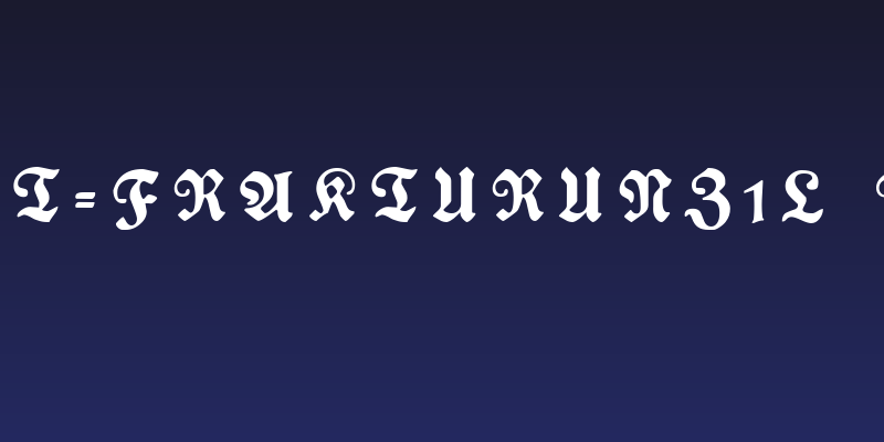 Plakat-FrakturUNZ1L Italic Social Header