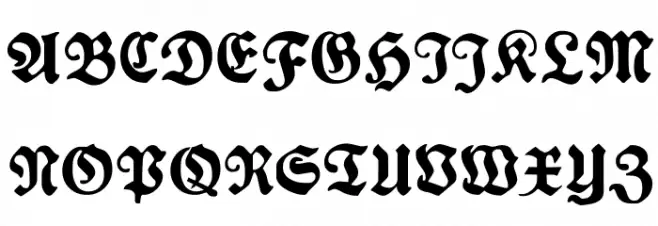 PlakatFraktur خط أحرف كبيرة