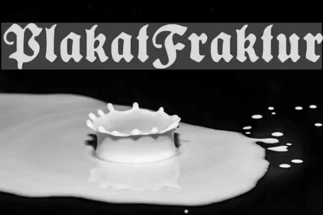 PlakatFraktur خط examples