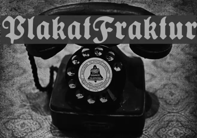 PlakatFraktur خط examples