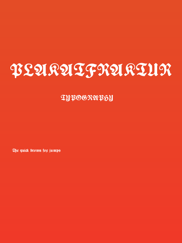 PlakatFraktur Poster