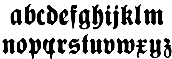 PlakatFraktur Font LOWERCASE
