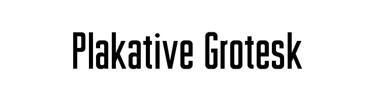 Plakative Grotesk Font