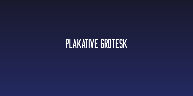 Plakative Grotesk Social Header