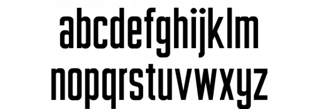 Plakative Grotesk Schriftart Kleinbuchstaben