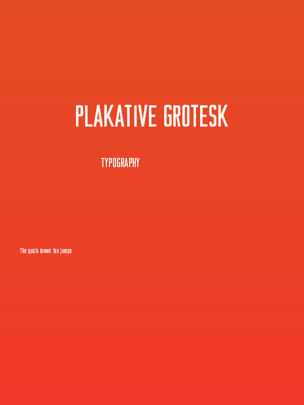 Plakative Grotesk Poster