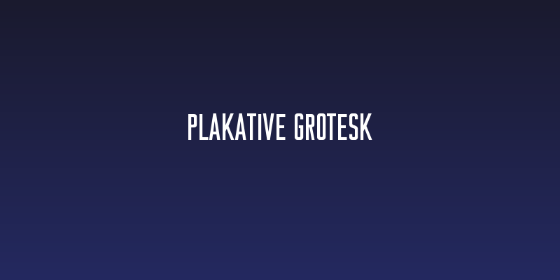 Plakative Grotesk Social Header
