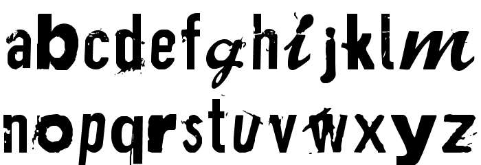 Plakken-Regular Font Litere mici