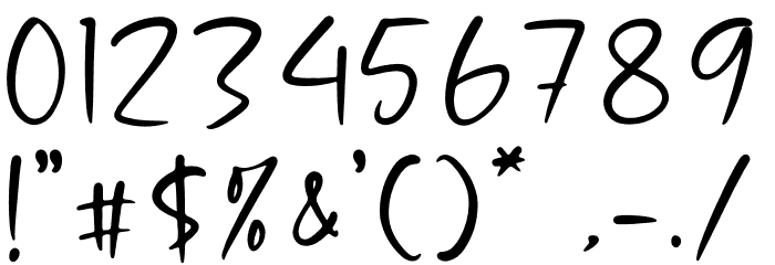 Plam Story Font OTHER CHARS