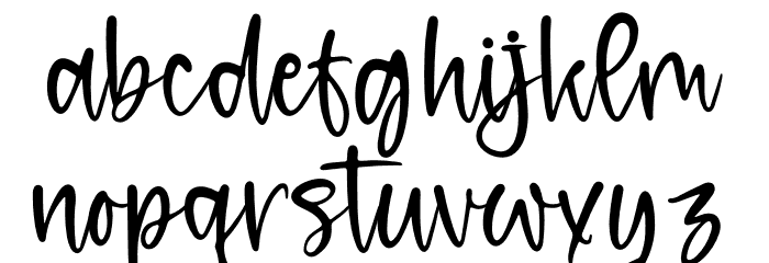 Plam Story Font LOWERCASE