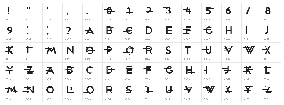 Plan De La Maison Regular Character Map