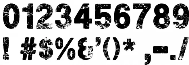 Plane Crash Font OTHER CHARS