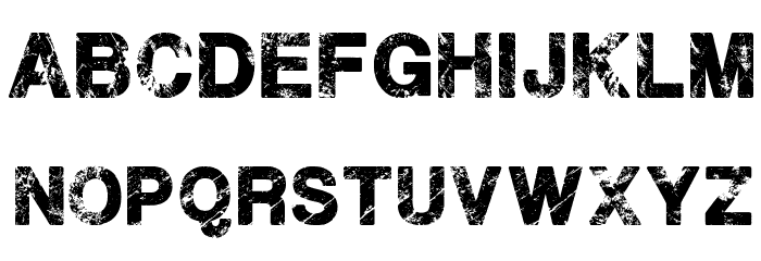 Plane Crash Font LOWERCASE