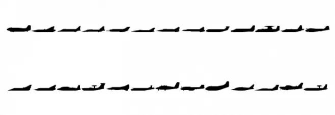 Planes-S-Modern Schriftart Kleinbuchstaben