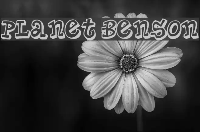 Planet Benson Font examples