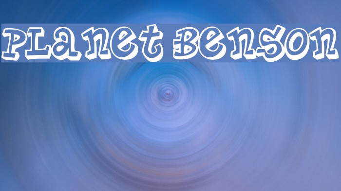 Planet Benson Font examples