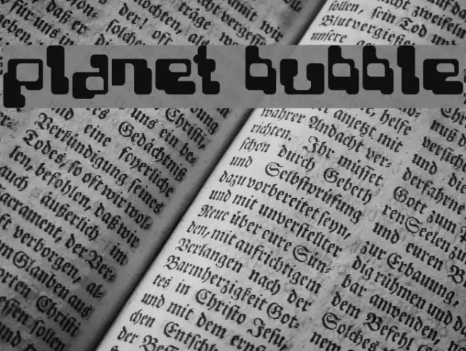 Planet Bubble Font examples