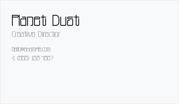 Planet Dust Business Card