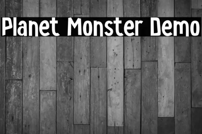 Planet Monster Demo Font examples