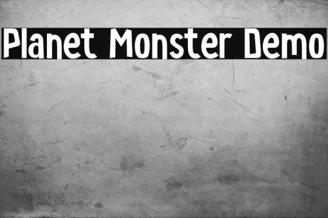 Planet Monster Demo Font examples