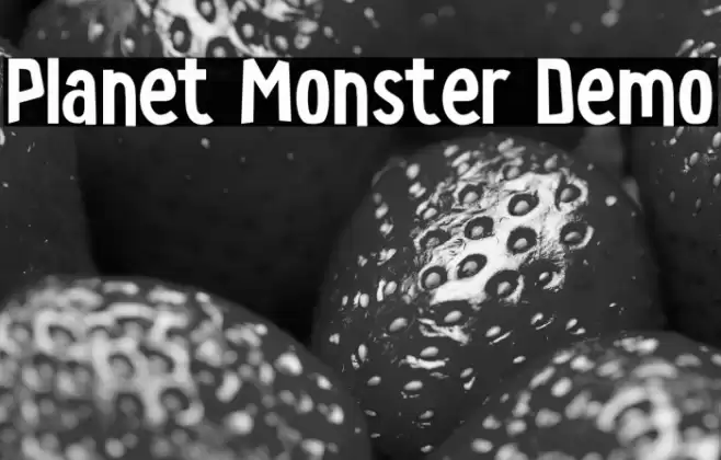 Planet Monster Demo Font examples