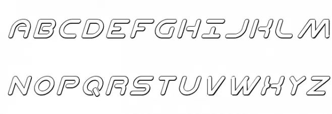 Planet N 3D Italic Font Litere mari