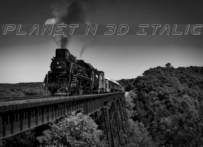 Planet N 3D Italic Font examples