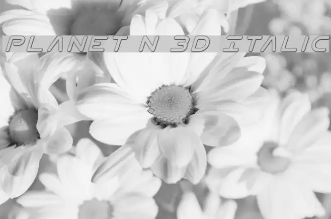 Planet N 3D Italic Font examples