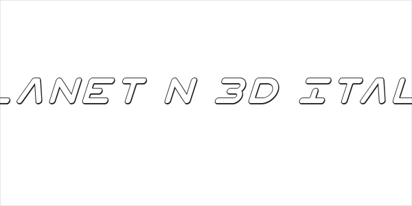 Planet N 3D Italic Logo