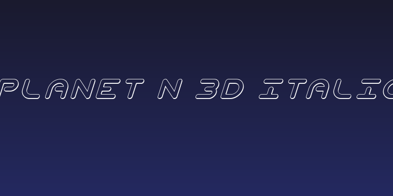 Planet N 3D Italic Social Header