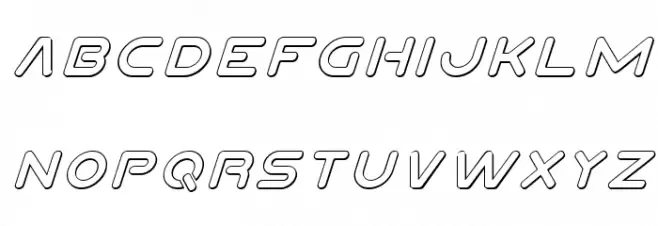 Planet N 3D Italic Fuentes MINÚSCULAS