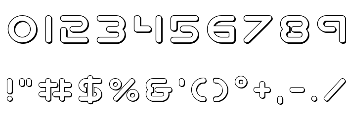 Planet N 3D Font OTHER CHARS