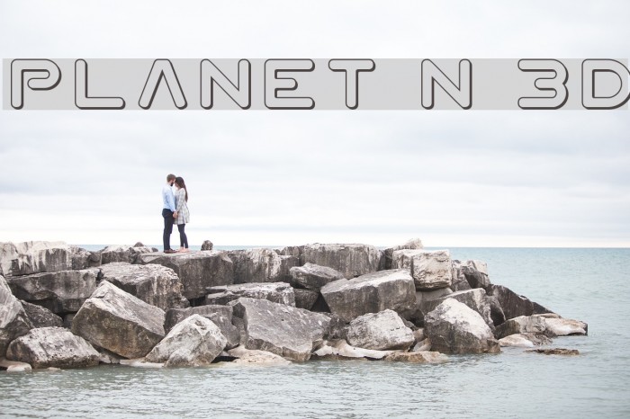 Planet N 3D Font examples
