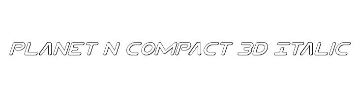 Planet N Compact 3D Italic  नि: शुल्क फ़ॉन्ट्स डाउनलोड