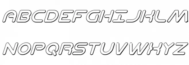 Planet N Compact 3D Italic Schriftart Groß