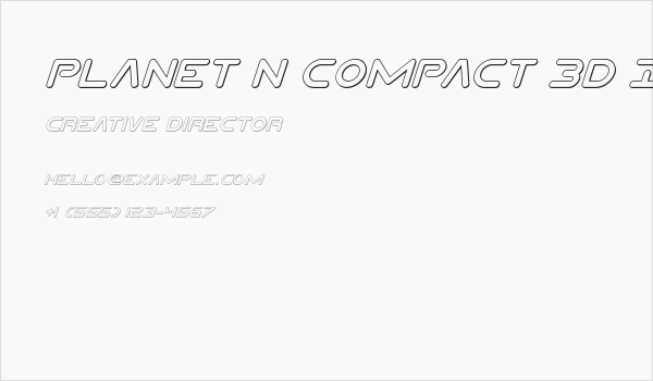 Planet N Compact 3D Italic Business Card