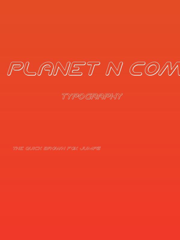 Planet N Compact 3D Italic Poster