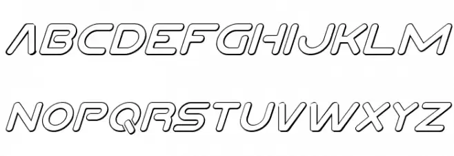 Planet N Compact 3D Italic 字体 小写