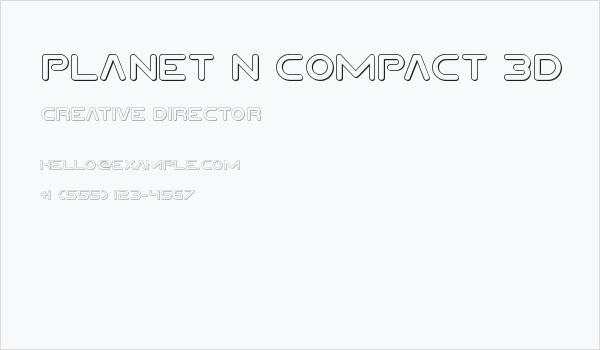 Planet N Compact 3D Business Card