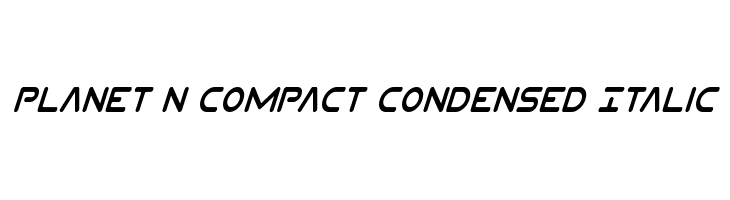 Planet N Compact Condensed Italic Font