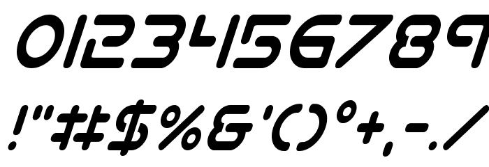 Planet N Compact Condensed Italic Font OTHER CHARS