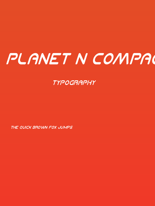 Planet N Compact Condensed Italic Poster