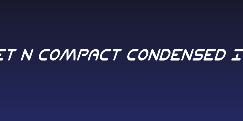 Planet N Compact Condensed Italic Social Header