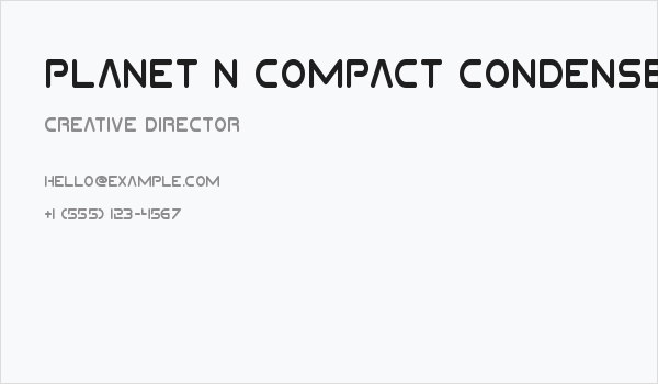Planet N Compact Condensed Business Card