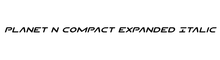 Planet N Compact Expanded Italic  フリーフォントのダウンロード