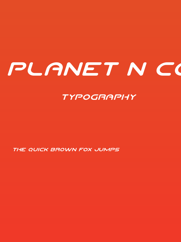 Planet N Compact Expanded Italic Poster